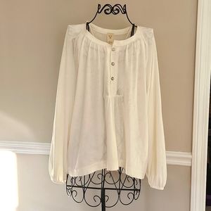 Women's Free People white/cream blouse.